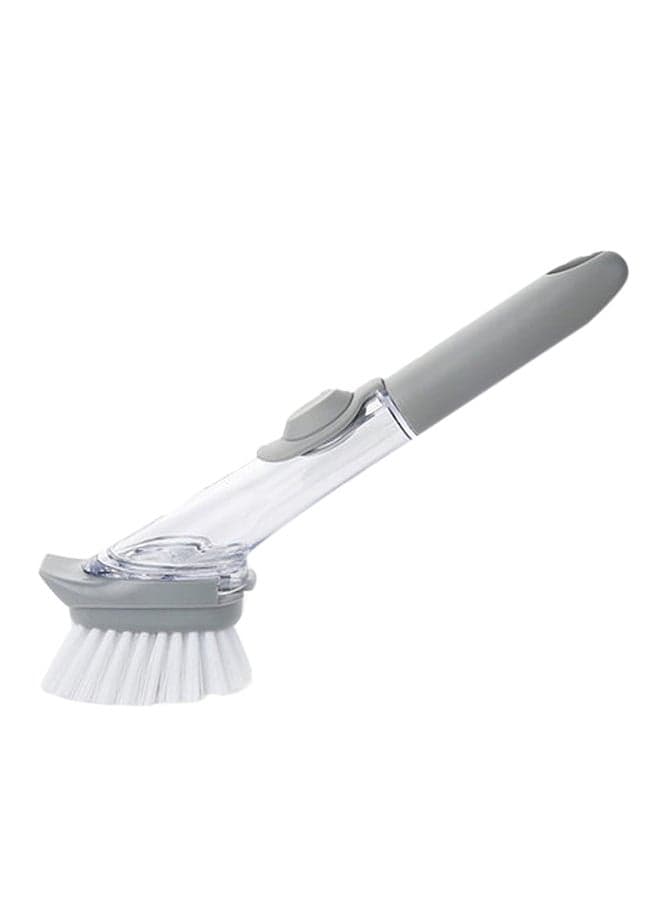 Long Handle Dishwashing Brush Grey/Clear/White 10cm