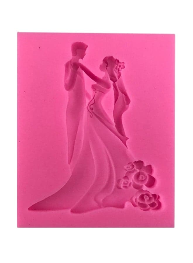 Couple Wedding Fondant Mould Pink