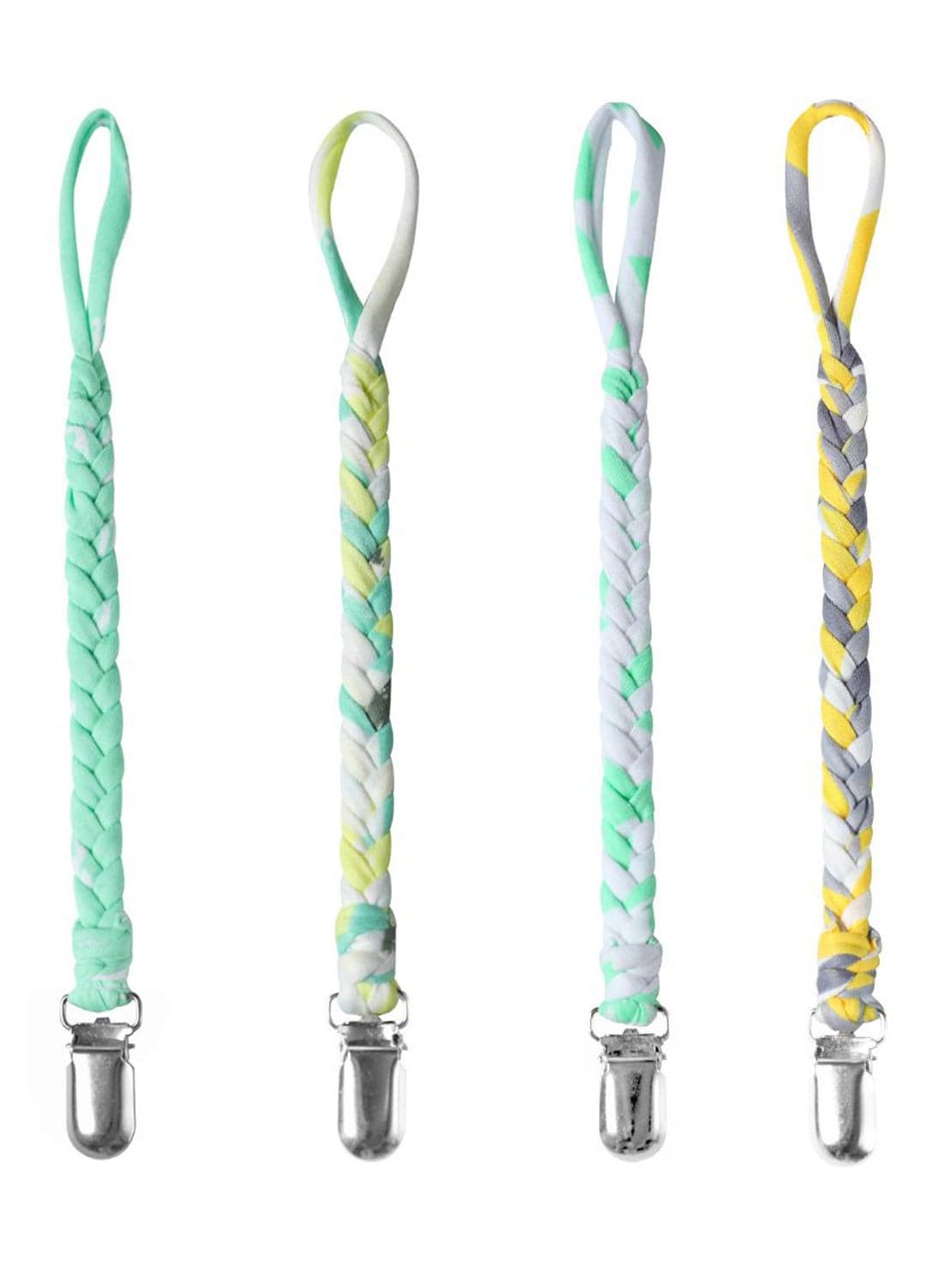 4-Piece Baby Pacifier Holder Strap Set