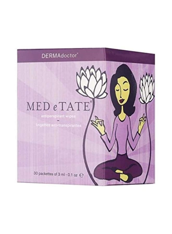 30-Piece Med e Tate Antiperspirant Wipes 3ml
