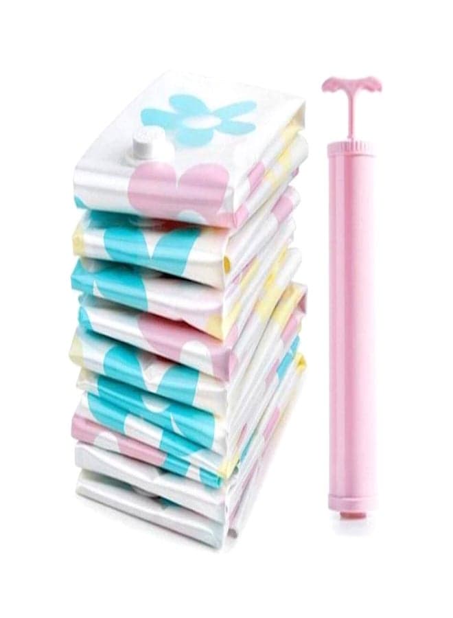 9-Piece Premium Vacuum Storage Bags Set Multicolor 100x70cm