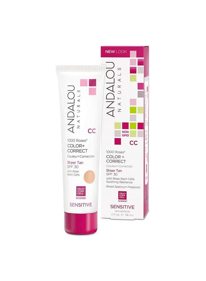 1000 Roses CC Color Plus Correct Sheer Tan SPF 30 Sheer Tan