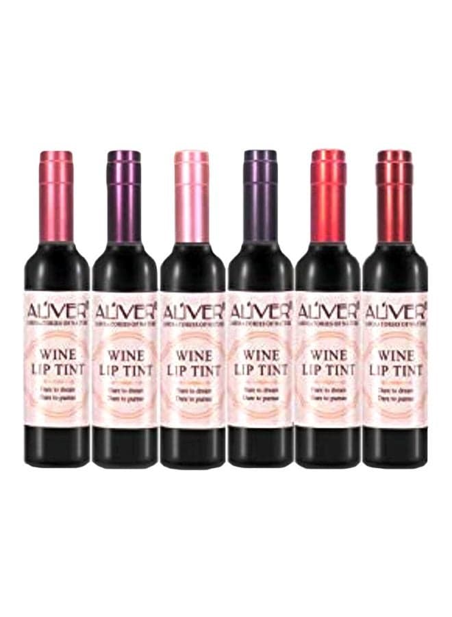 6-Piece Wine Matte Lipstick Multicolour