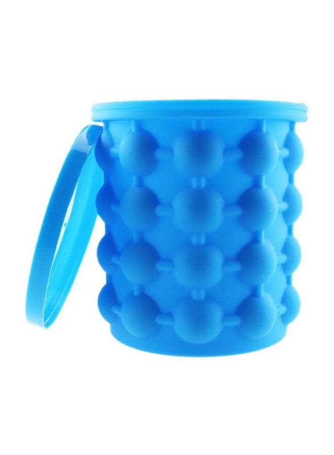 Silicone Cubes Maker Ice Bucket Blue 10cm