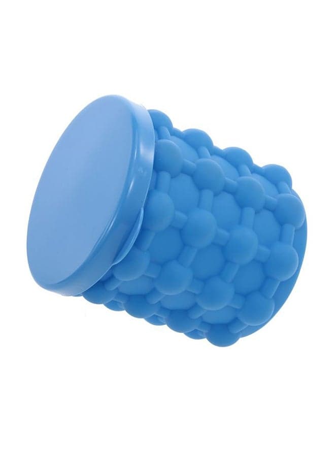 Silicone Ice Cube Maker Bucket Blue 10cm