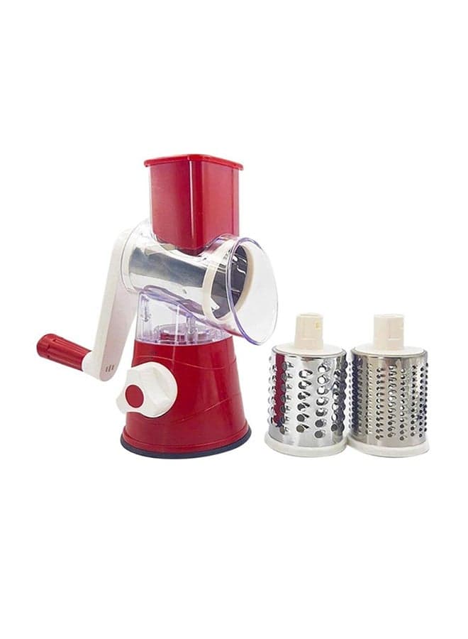 Multi-Functional Manual Chopper Silver/Red 25 x 23.5 x 11.5cm