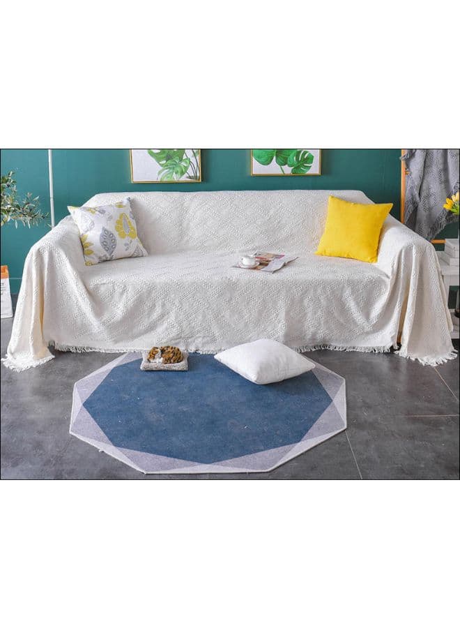 Nordic Style Full-Covered Sofa Slipcover White 130-180cm