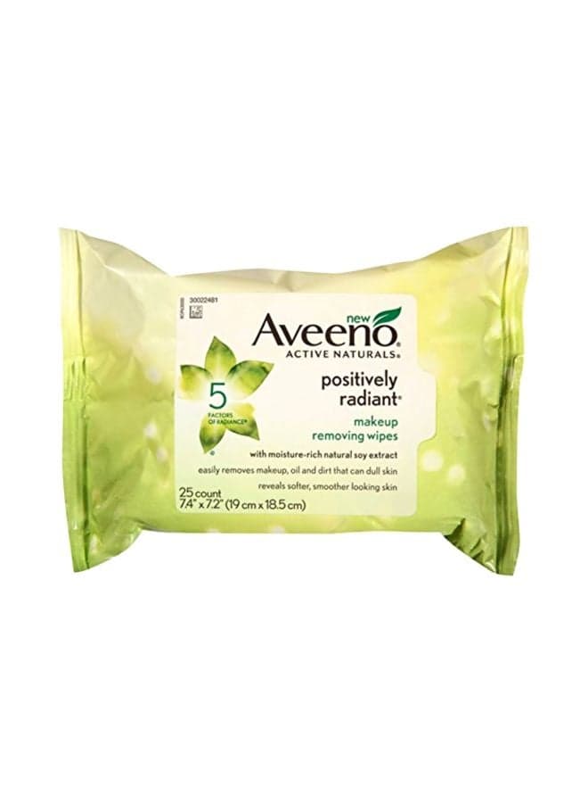 Pack Of 12 Positively Radiant Makeup Removing Wipes White