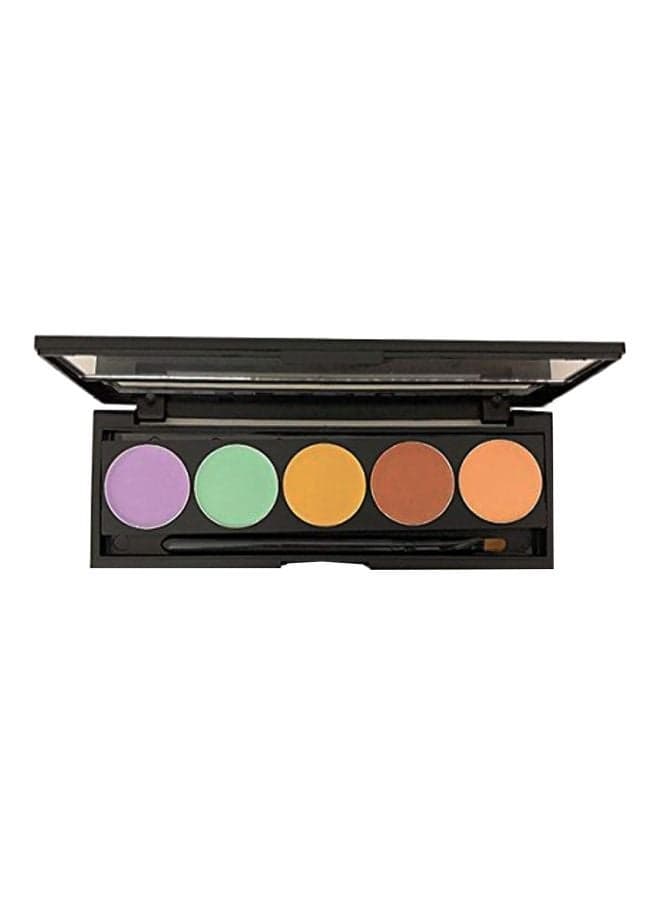 5 Colors Corrector Palette With Brush Yellow/Blue/Brown