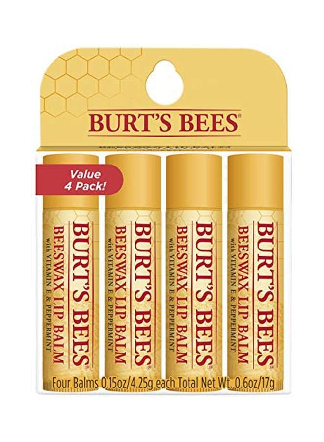 Pack Of 4 Beeswax Lip Balm Set 4.25grams