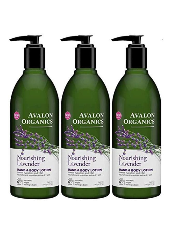 Pack Of 3 Organics Nourishing Lavender Hand And Body Lotion