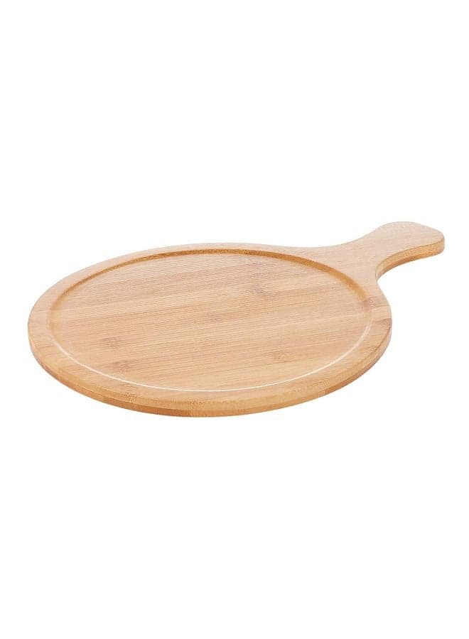 Round Pizza Plate Beige 41x30centimeter