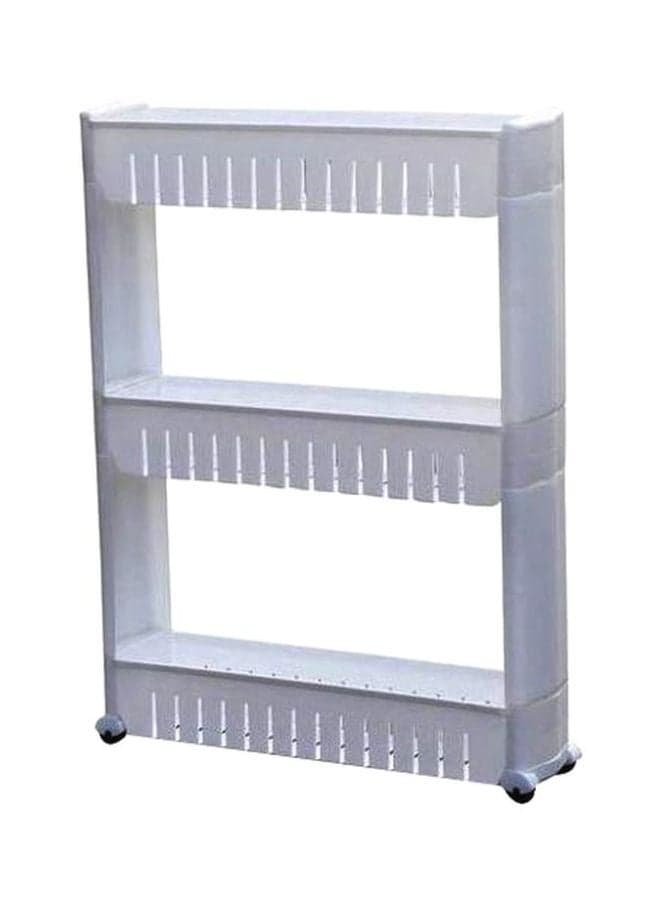 Kitchen Trolley Storage Rack White