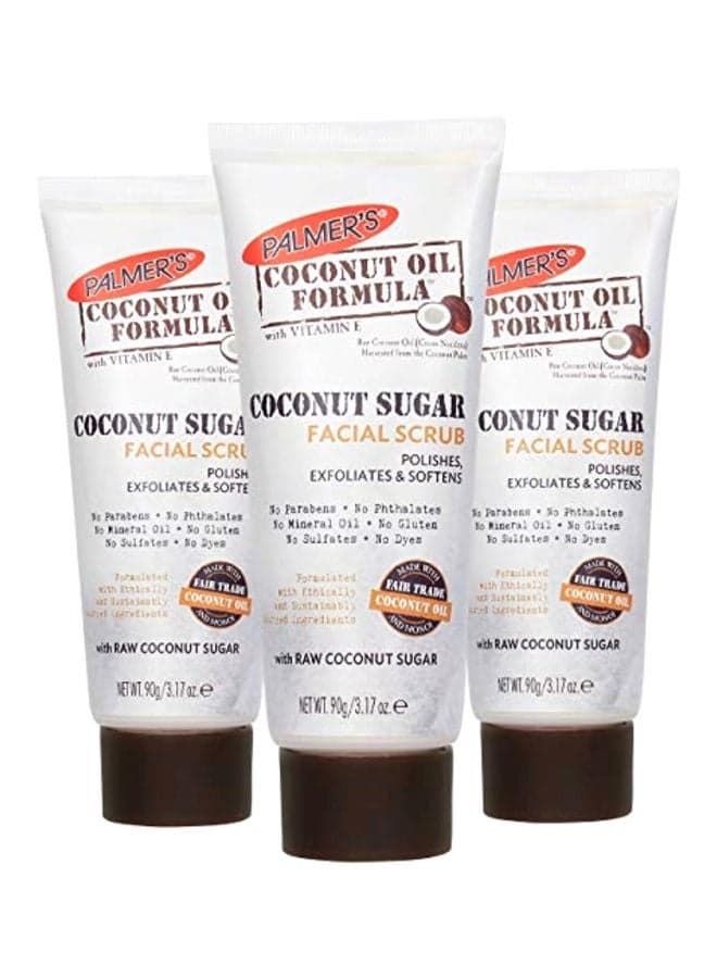 Pack Of 3 Coconut Sugar Facial Scrub