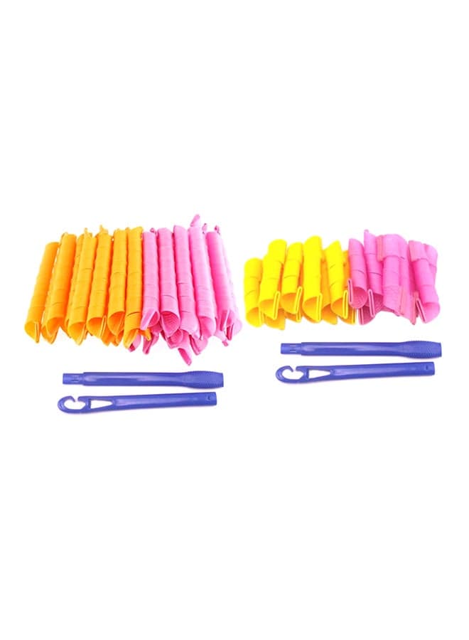 45 -Piece Long Hair Curler Set Multicolour 45cm