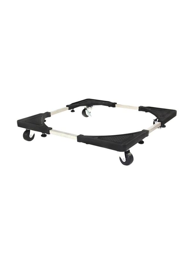 Washing Machine And Refrigerator Stand With Wheel Black/Silver 16x26inch