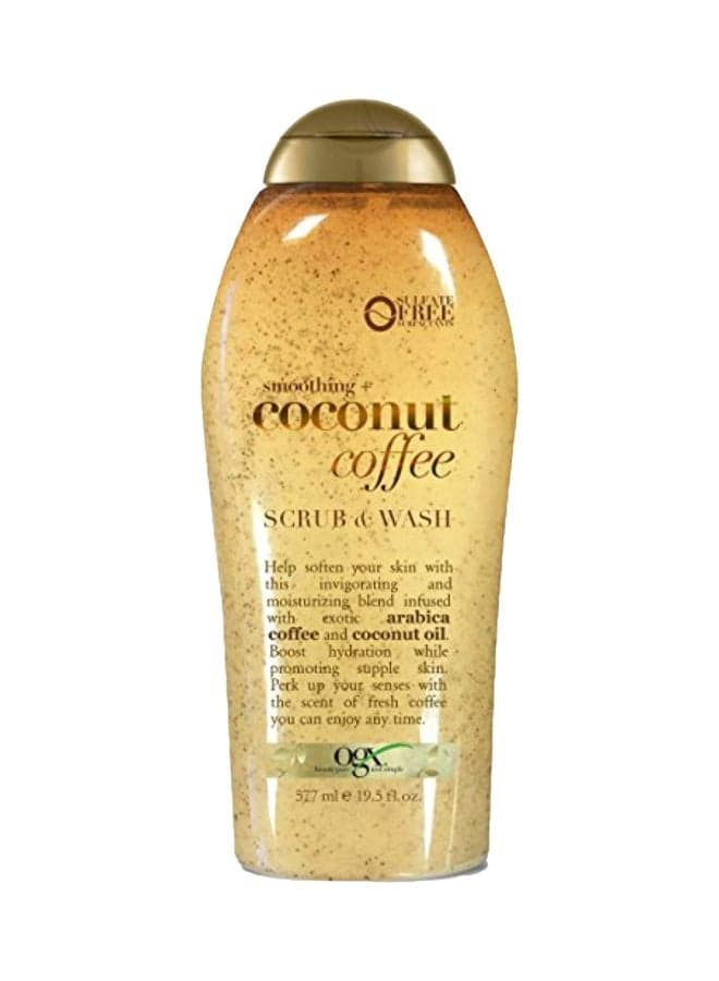 Smoothing, Coconut Coffee Body Scrub And Wash 19.5 fl oz