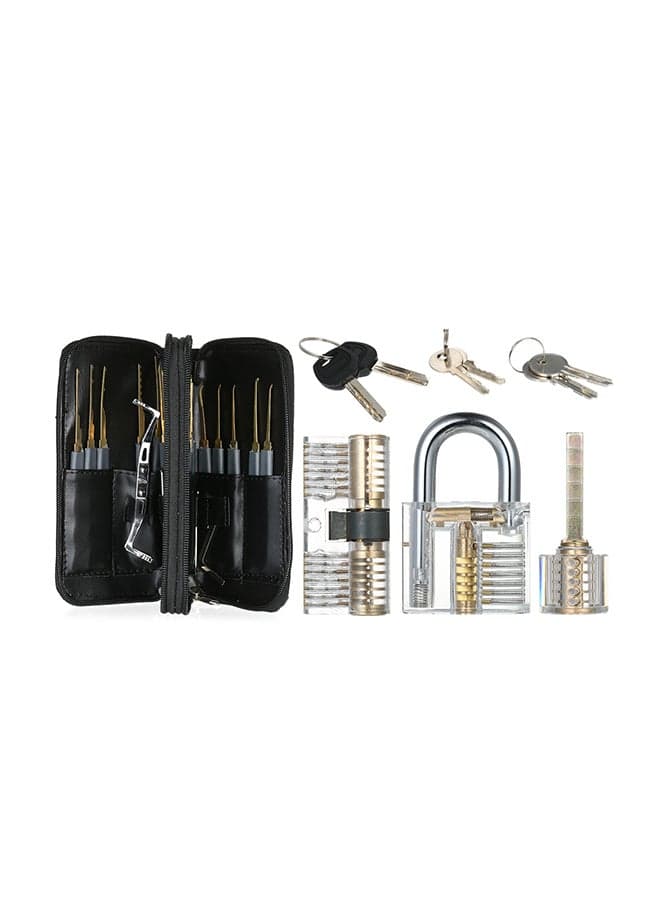 24-Piece Lock Unlocking Picking Set Multicolour