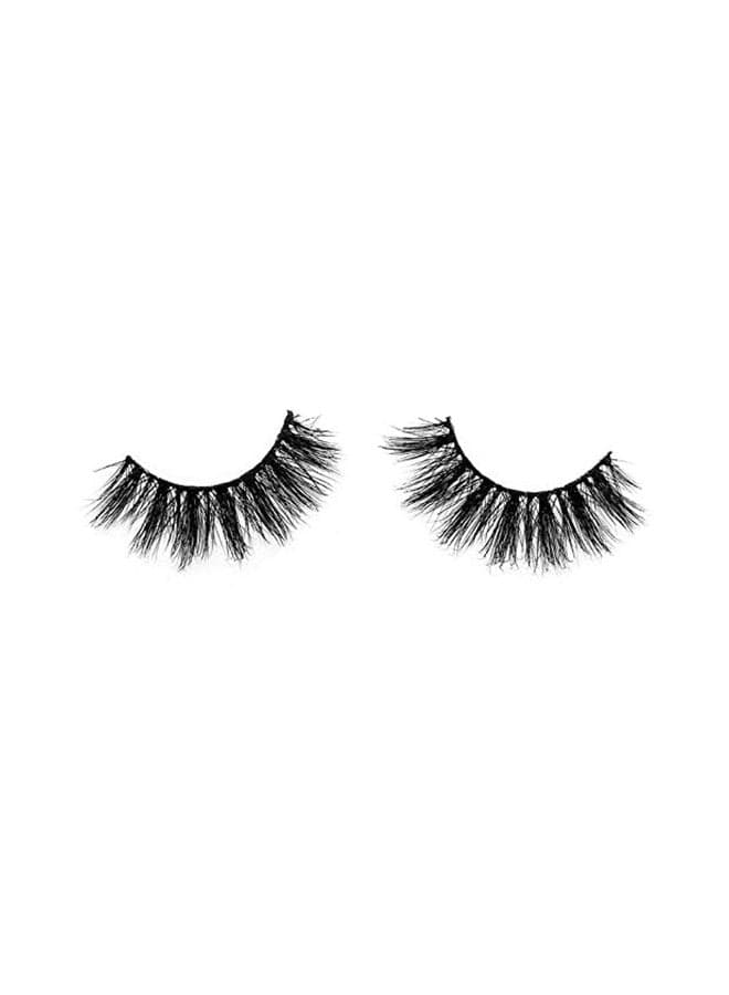 2-Piece Ladies Thick 3D False Eyelashes curler Set Black