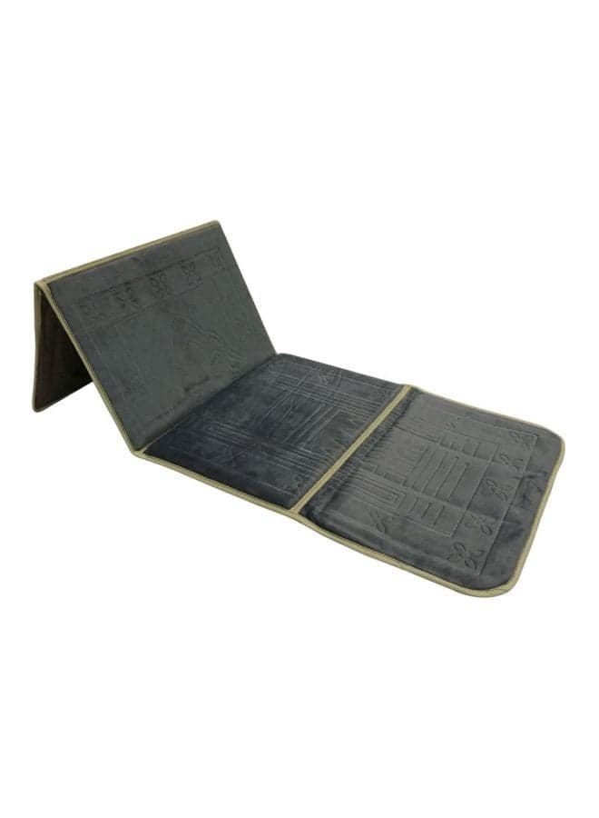 2-In-1 Foldable Prayer Mat And Backrest Brown 114x54cm