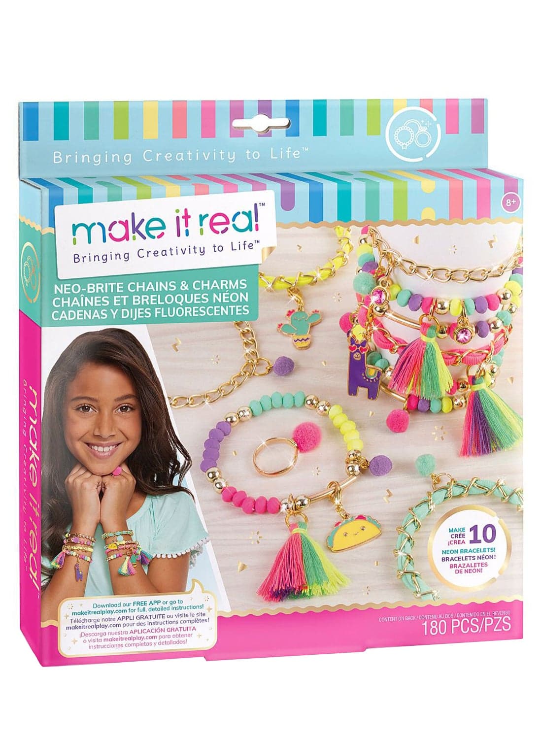Neo-Brite Chains And Charm Set