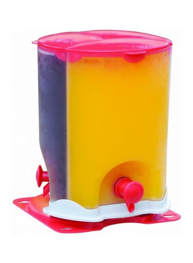 3-Compartment Drink Dispenser Yellow/Pink/Blue 8x11x8inch