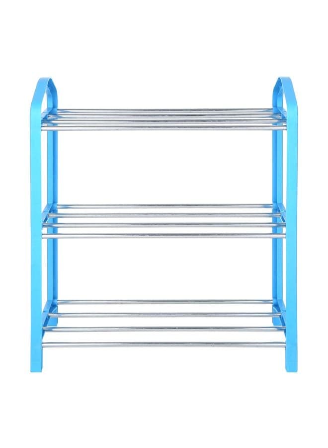 3-Tier Shoe Rack Stand Blue 42x20x45cm