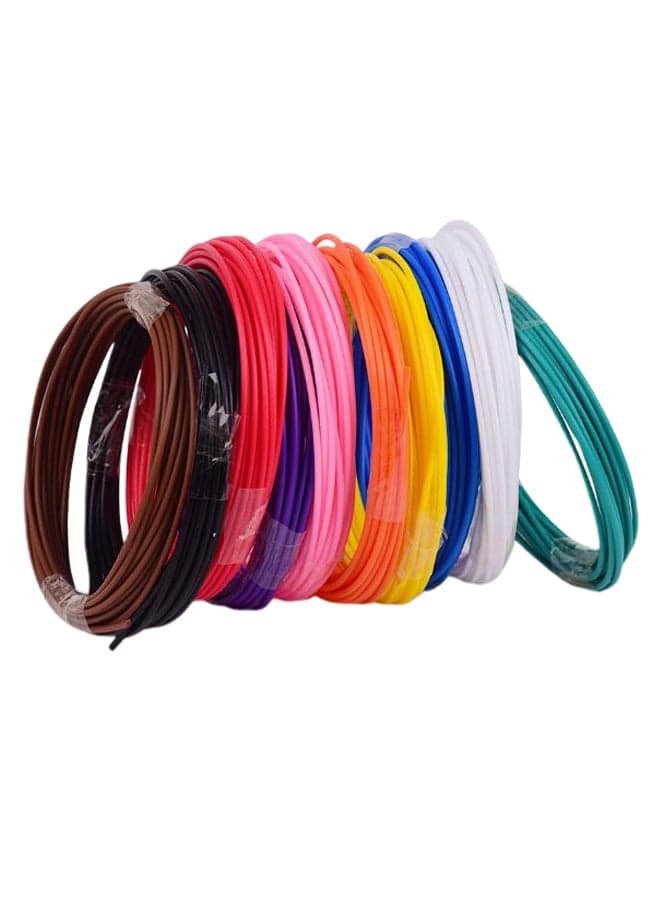 10-Piece Filament Refills For 3D Pen Multicolour
