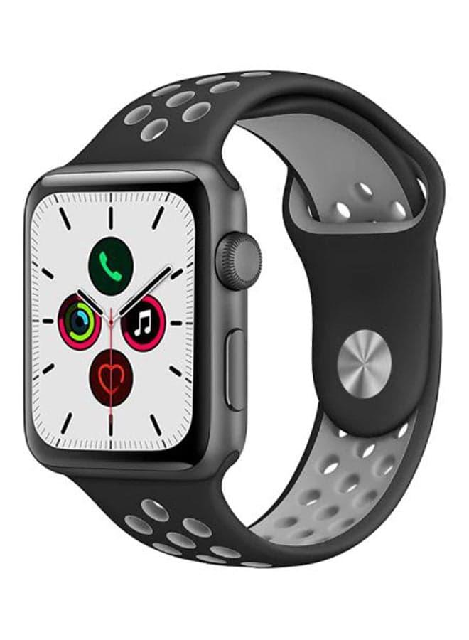 Dot Pattern Replacement Band For Apple iWatch Series 5/4/3/2/1 38-40mm Black/Cool Grey