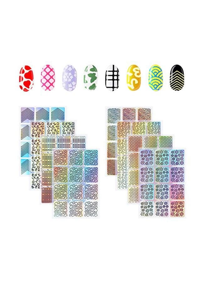 288-Piece Nail Art Stickers Set Multicolour