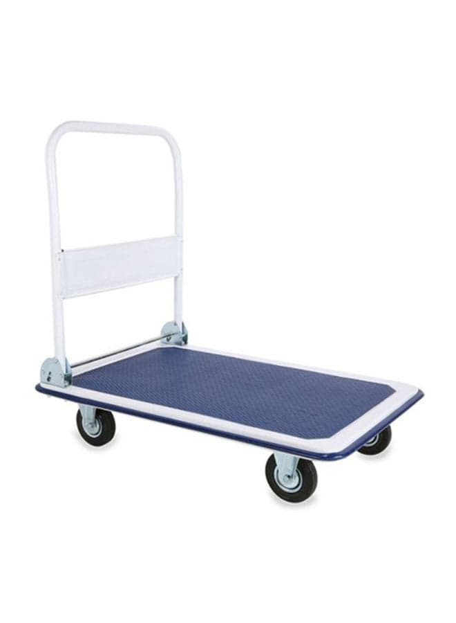 Iron Platform Folding Trolley Blue/White