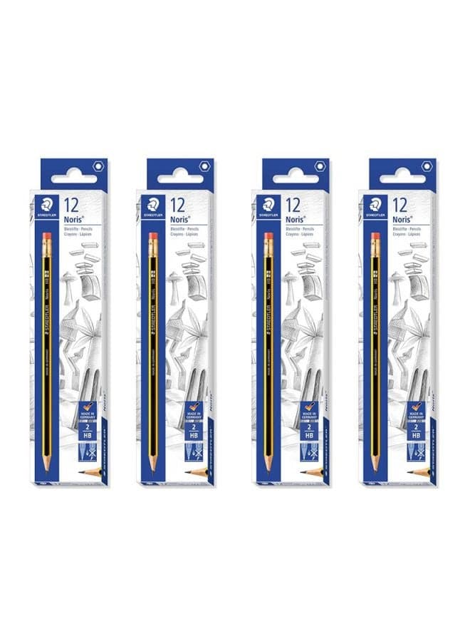Pack of 4 Noris Pencil Set Black