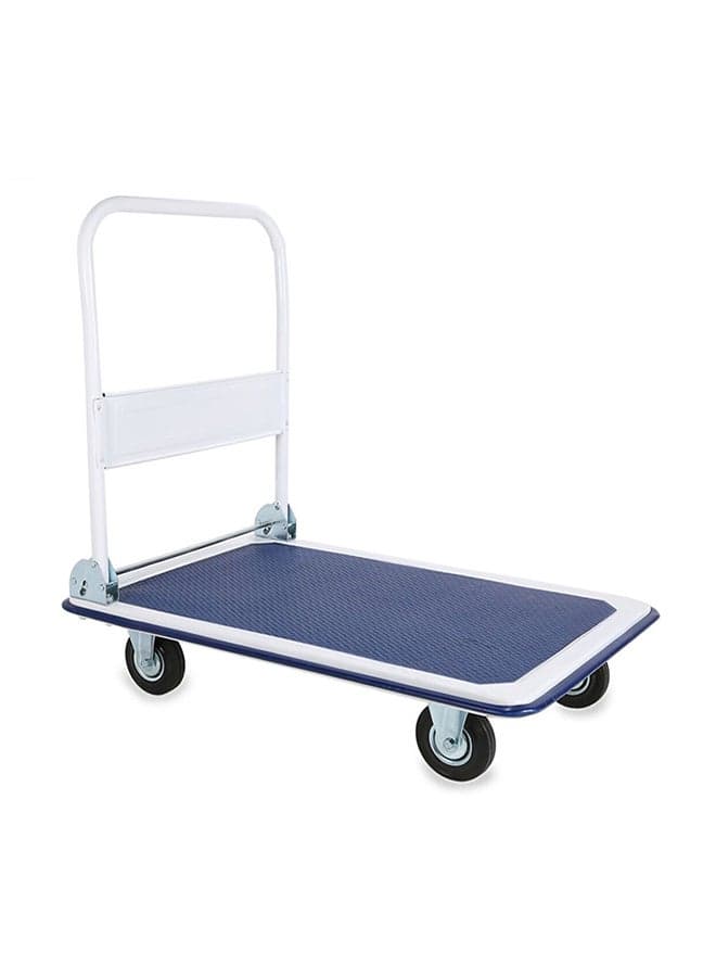 4-Wheels Platform Trolley Blue/White