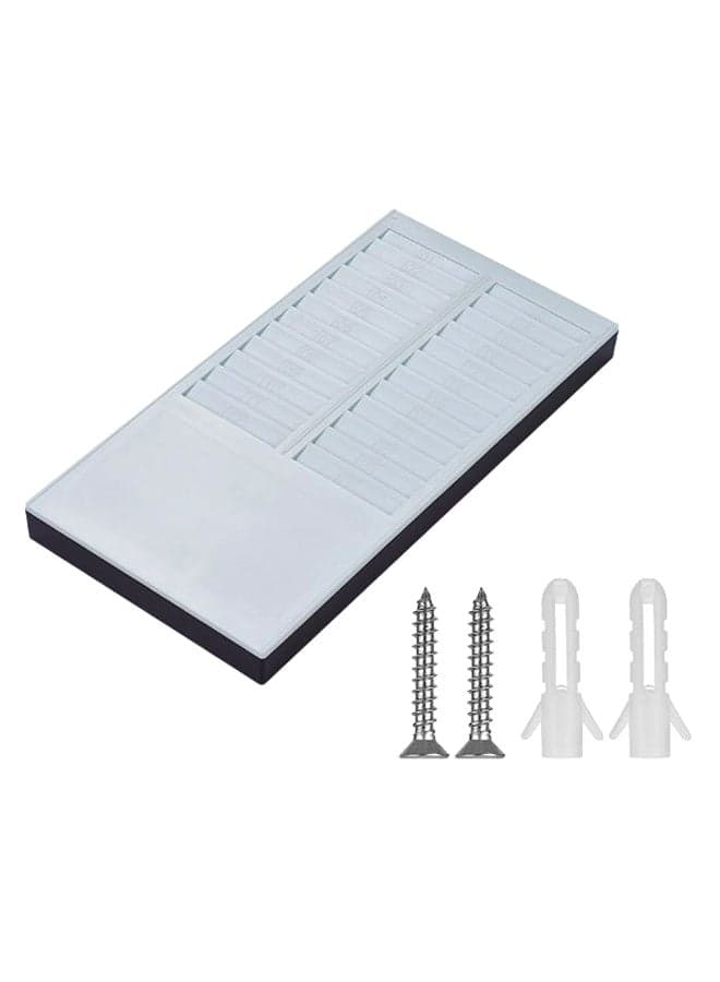 Wall Mount Time Card Rack Grey