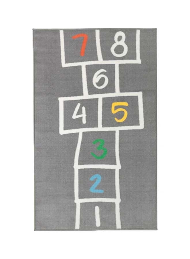 Anti-Skid Soft Area Rug Grey/White 100x160cm