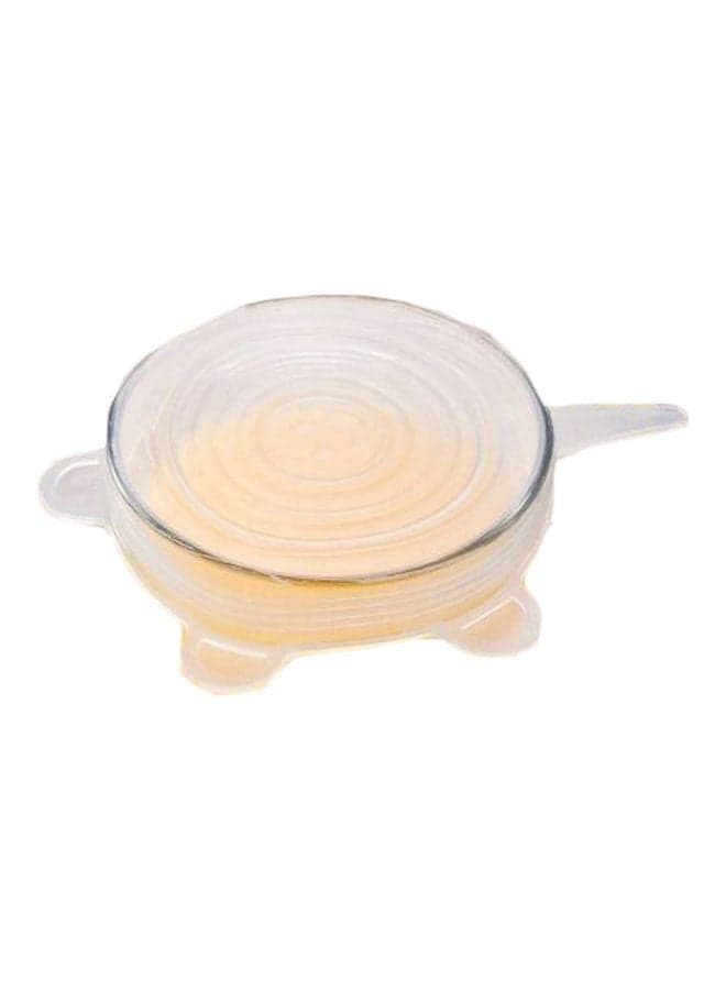 6-Piece Stretchable Food Storage Cover Clear