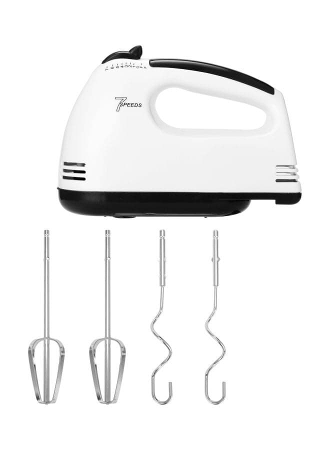 Portable Electric Egg Beater Machine White/Black/Silver 18.5x7.5x15.5cm