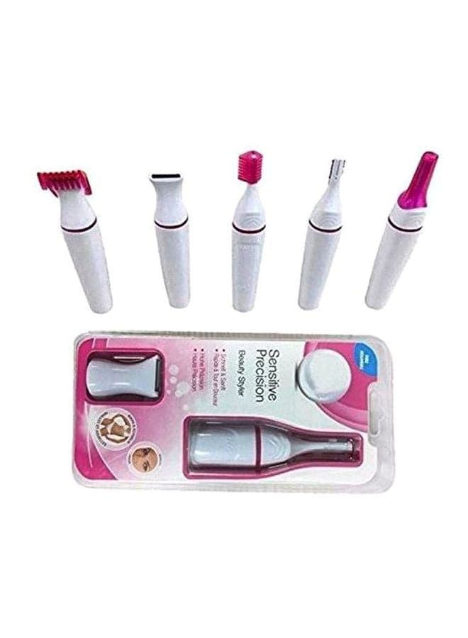Sensitive Precision Beauty Styler Hair Epilator Kit White/Pink