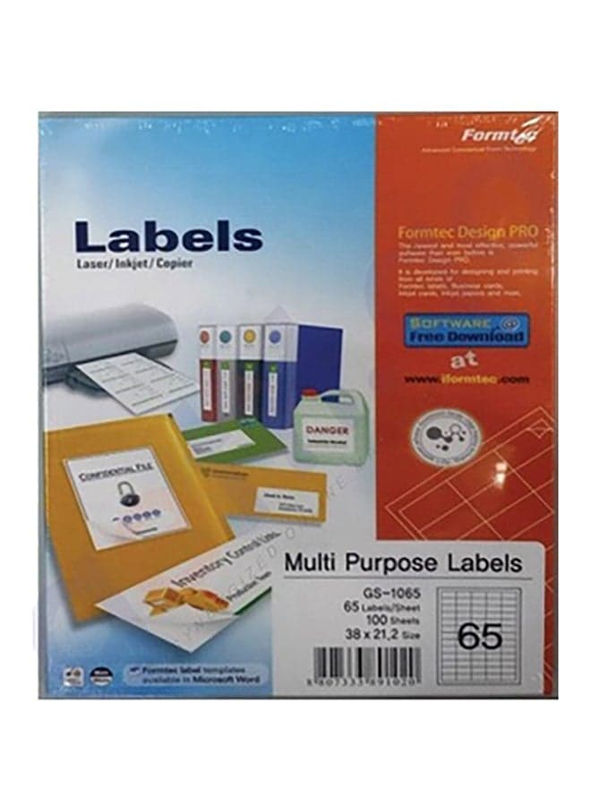 100-Piece Multipurpose Sheets White