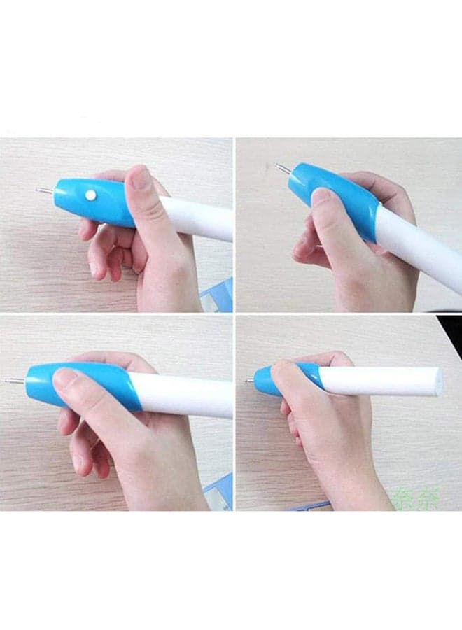Mini Electric Engraving Pen White/Blue