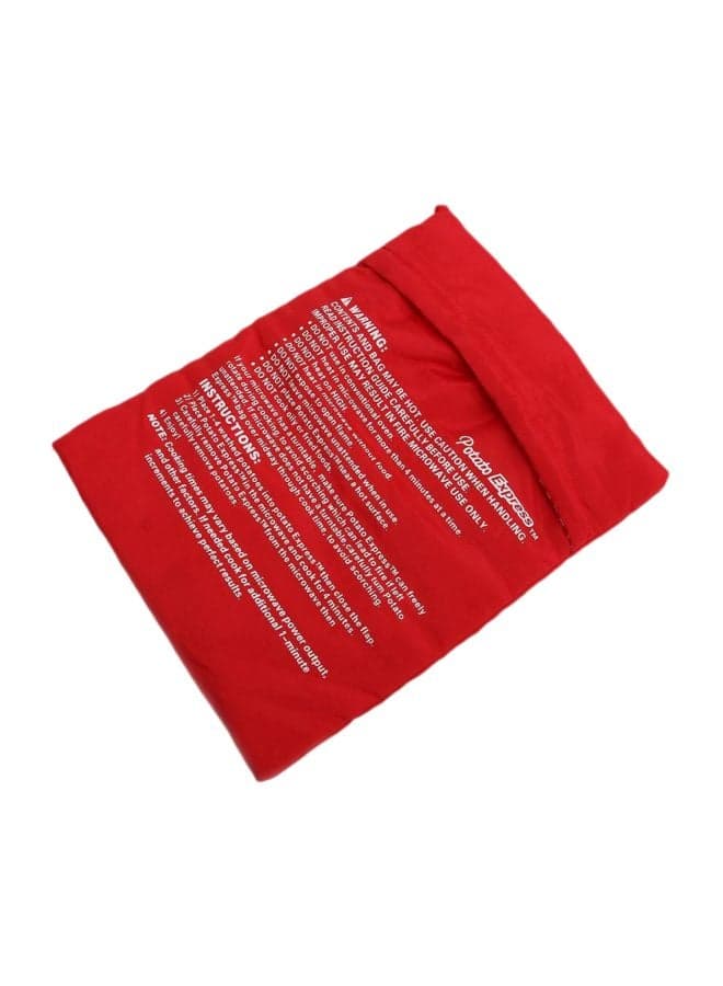 2-Piece Microwave Oven Bag Set Red 19.3x19.3cm