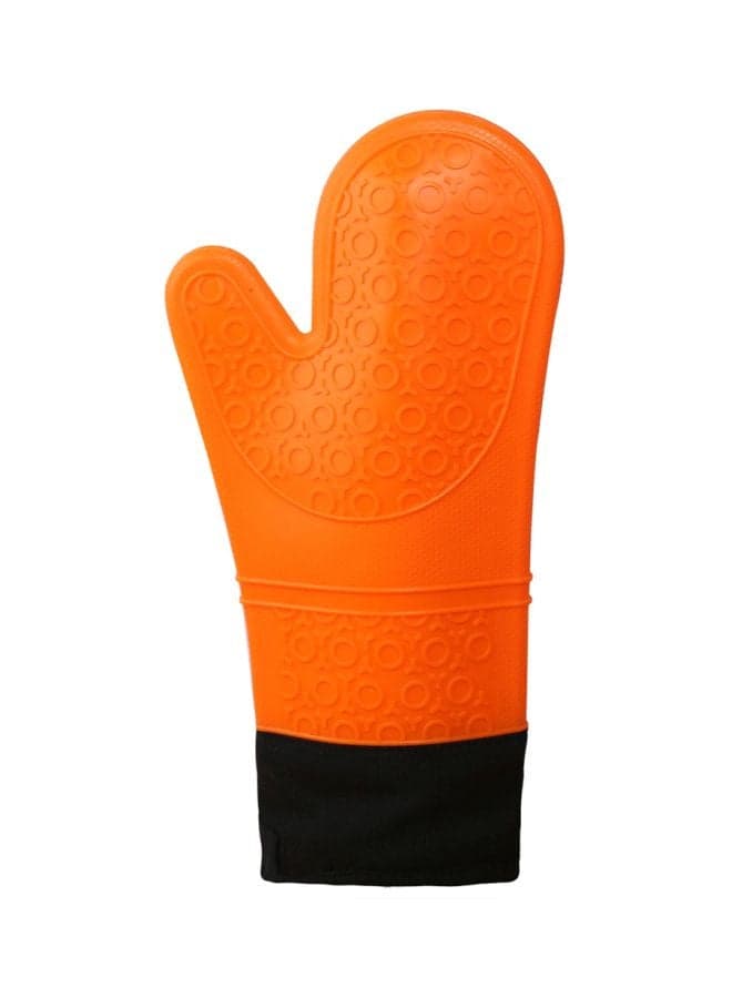 Silicone Oven Gloves Orange/Black 36 x 18.5cm