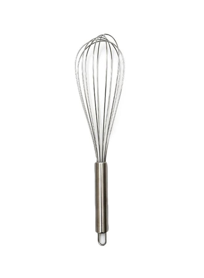 3-Piece Stainless Steel Egg Beater Silver 8inch