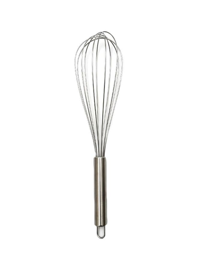 3-Piece Stainless Steel Egg Beater Silver 10inch