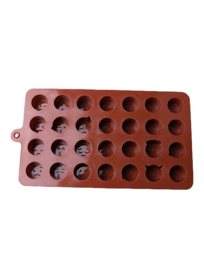 Emoji Expression Chocolate Mould Brown 198x109mm