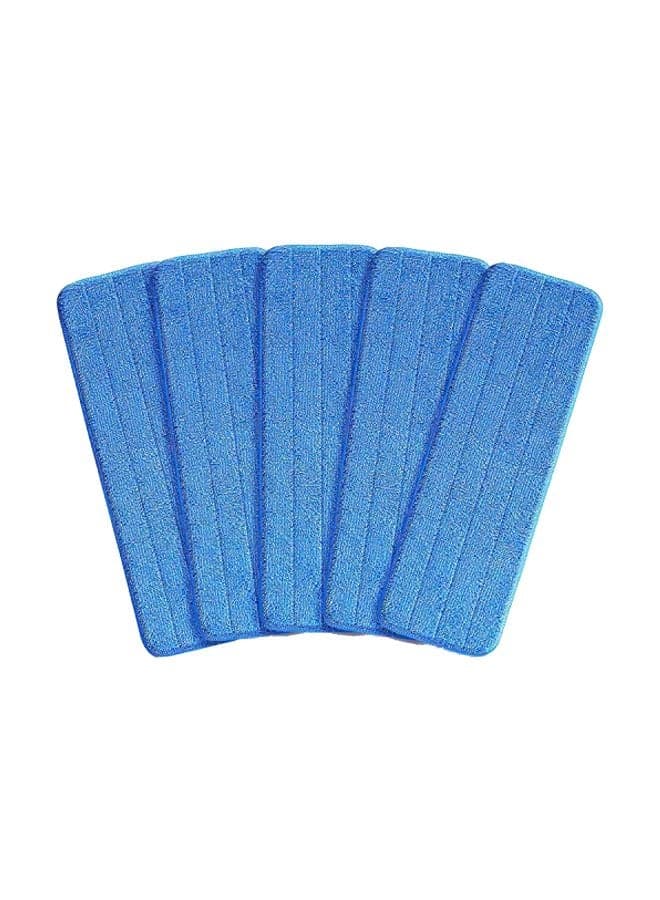 5-Piece Microfiber Spray Mop Replacement Heads Blue 16.5x5.25inch
