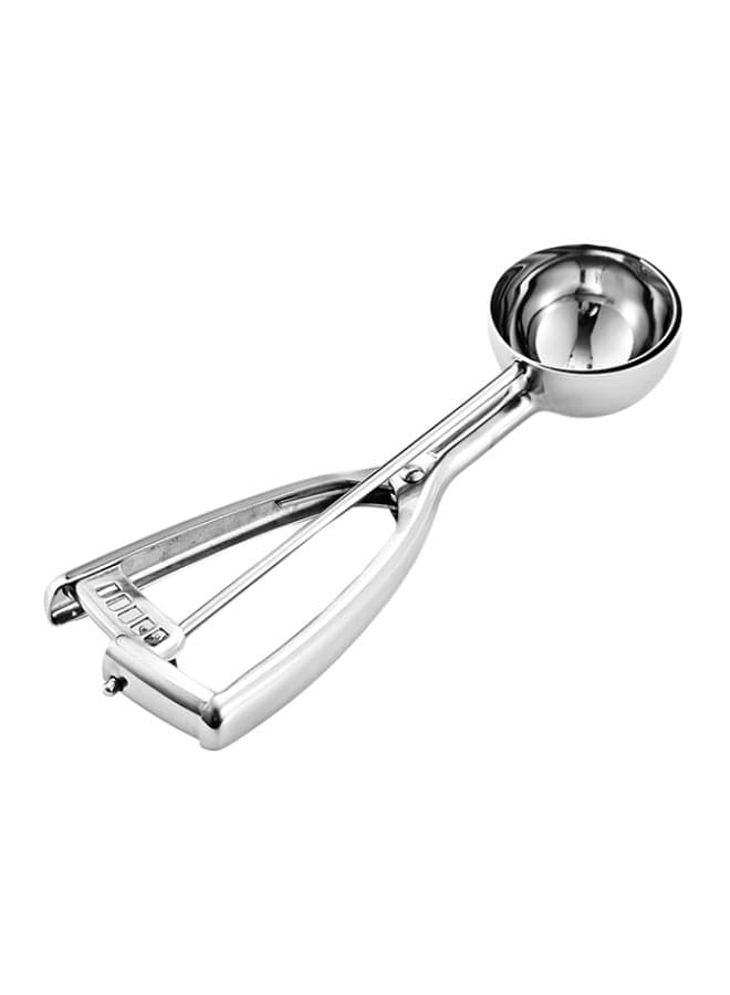 Stainless Steel Ice Cream Scoop With Trigger Release Silver 23.5 x 4 x 7centimeter