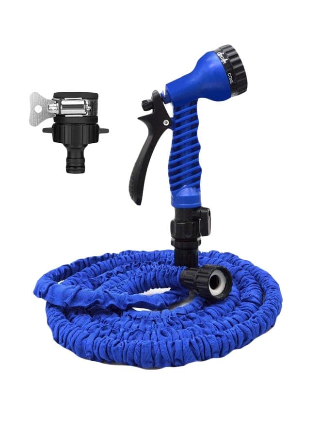 Expandable Garden Hose With Water Gun Blue/Black