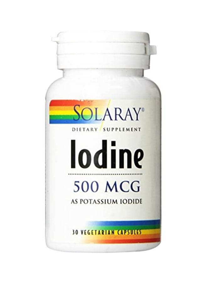 Iodine As Potassium Iodide Dietary Supplement 500mcg - 30 Vegetarian Capsules