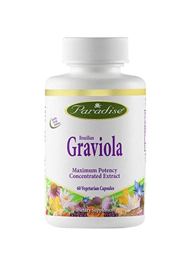 Graviola Maximum Potency Concentrated Extract - 60 Vegetarian Capsules